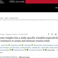 Latest work from lab published in mBio journal !